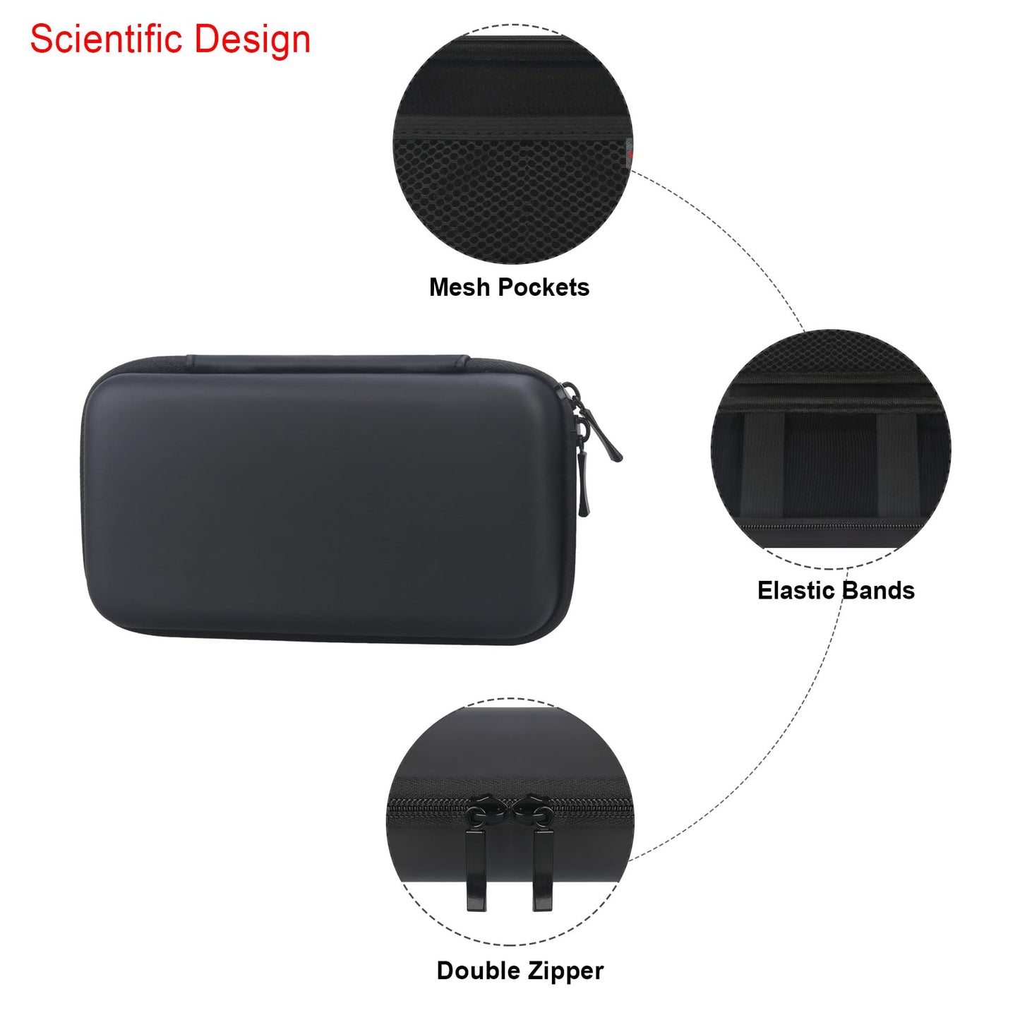 Elonbo Carrying Case Compatible with TaddToy 16 Bit Handheld Game Console for Kids mature-themeds  Classic Retro Video Games Travel Storage Cover Bag  Portable Electronic Game Player Organizer Holder  Black