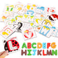 Vankcp 26Pcs Wooden Letters Card Numbers Alphabets Abc Flash Cards Set Montessori Animal Color Cognition Matching Puzzle Game