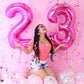 Number Balloon Hot Pink 3 Balloon 40 Inch, Large Mylar Foil Helium Balloon Number 3 13 23 30Th 31 32 33 35 Birthday Party Decora
