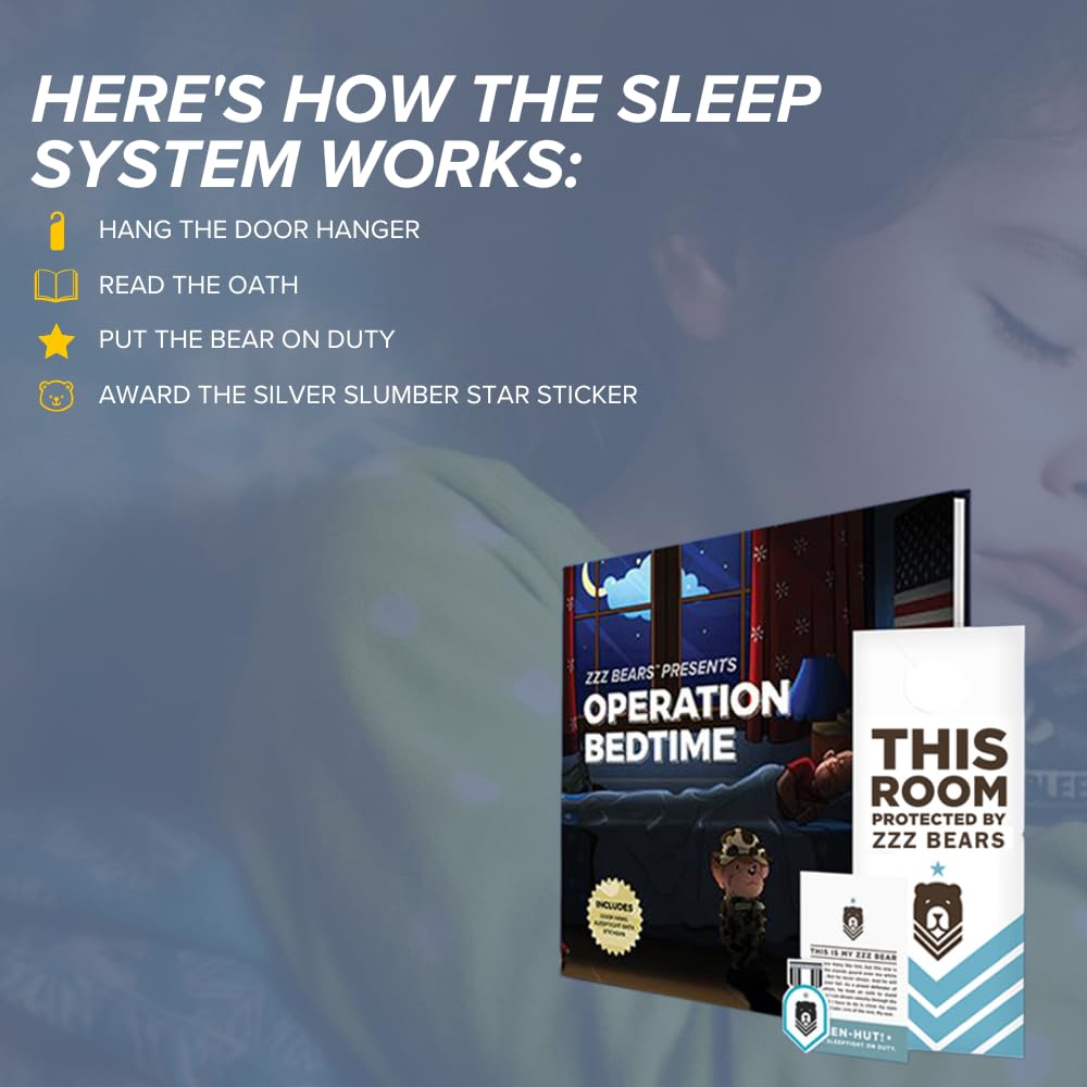 Zzz Bears Sgt Sleeptight Police Teddy Bear, Comforting Gift For Police Kids, Provides Comfort & Sense Of Security During Separat