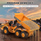 DOUBLE E Volvo RC Dump Truck Toy for Kids, Articulated Hauler, Remote Control Construction Toys Vehicles with Lights, Birthday G