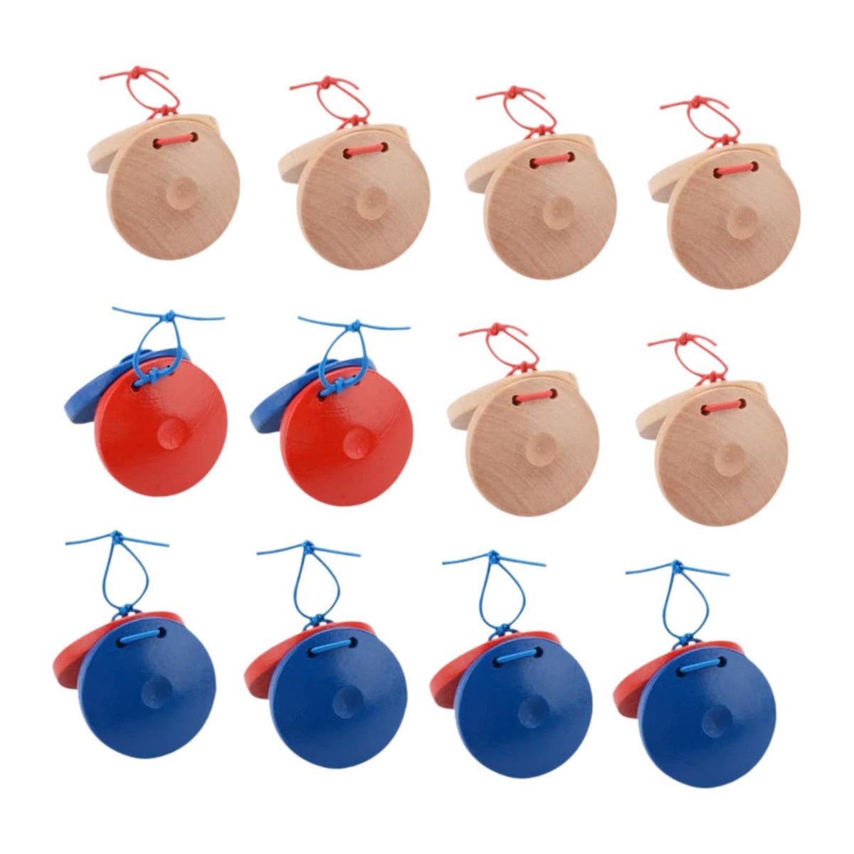 Bnf 12Pcs Wood Castanets Music Educational Clapper Board For Children Kids Adults|Toys & Hobbies |Educational|Music & Art