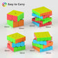 Vdealen Speed Cube Set, 2X2 3X3 4X4 5X5 Stickerless Speed Cube Bundle- Bright Magic Cube Pack, Smooth Cube Puzzle With Gift Pack