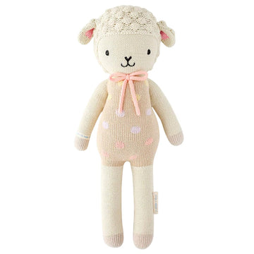 Cuddle + Kind Pastel Lucy The Lamb Little 13'' Hand-Knit Doll - 1 Doll = 10 Meals, Fair Trade, Heirloom Quality, Handcrafted In