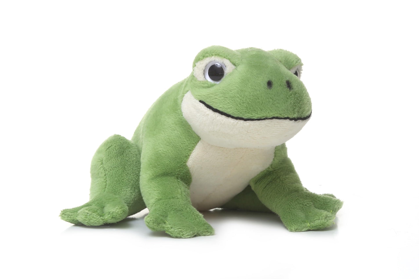 TAMMYFLYFLY Green Frog Plush Toy - Cute Lifelike Stuffed Animal Doll, 15cm, Cotton, Small