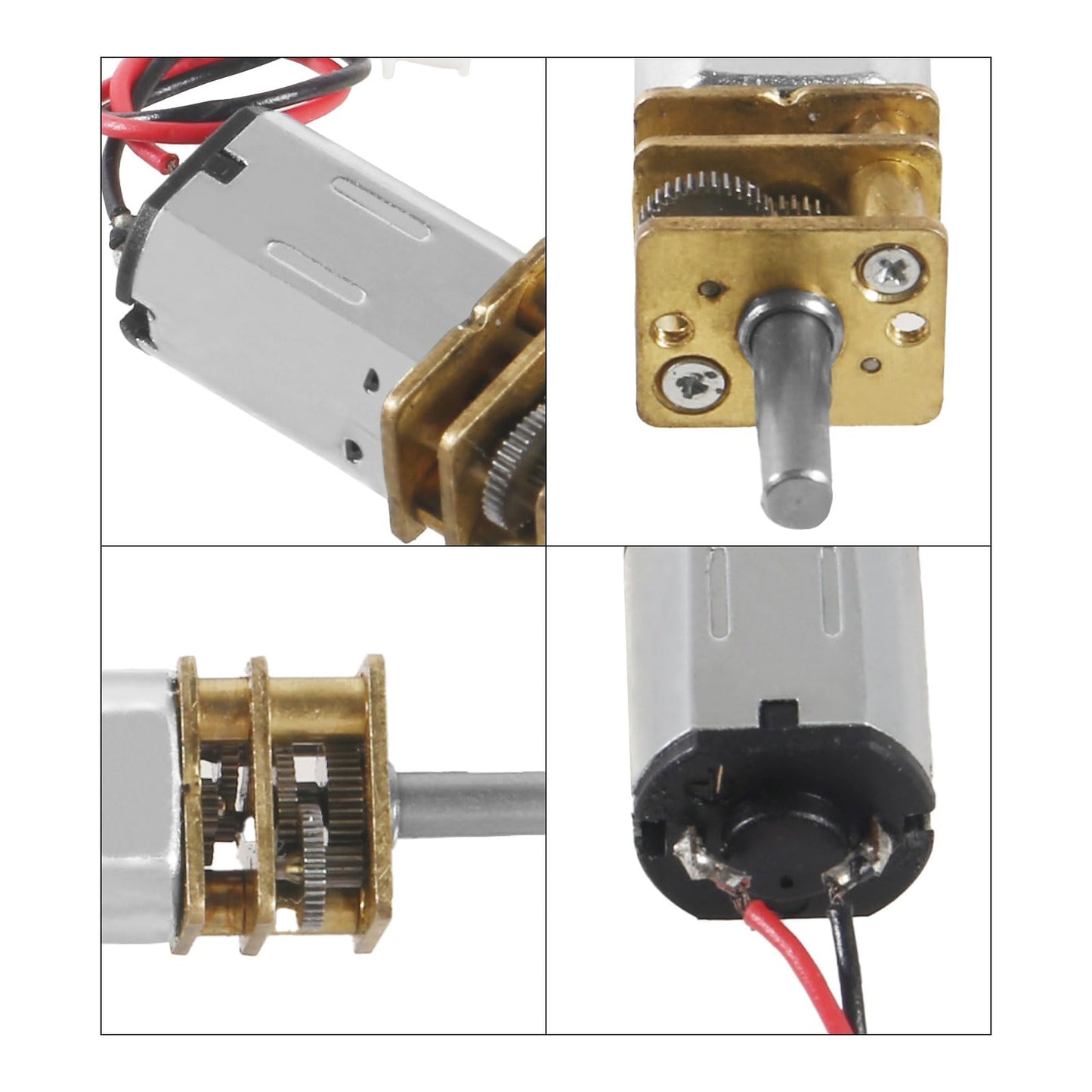 Xiitia 8Pcs Dc 3V-6V Mini N20 Gear Motor Slow Speed Full Metal Gearbox With Terminal For Smart Car Diy Rc Toys