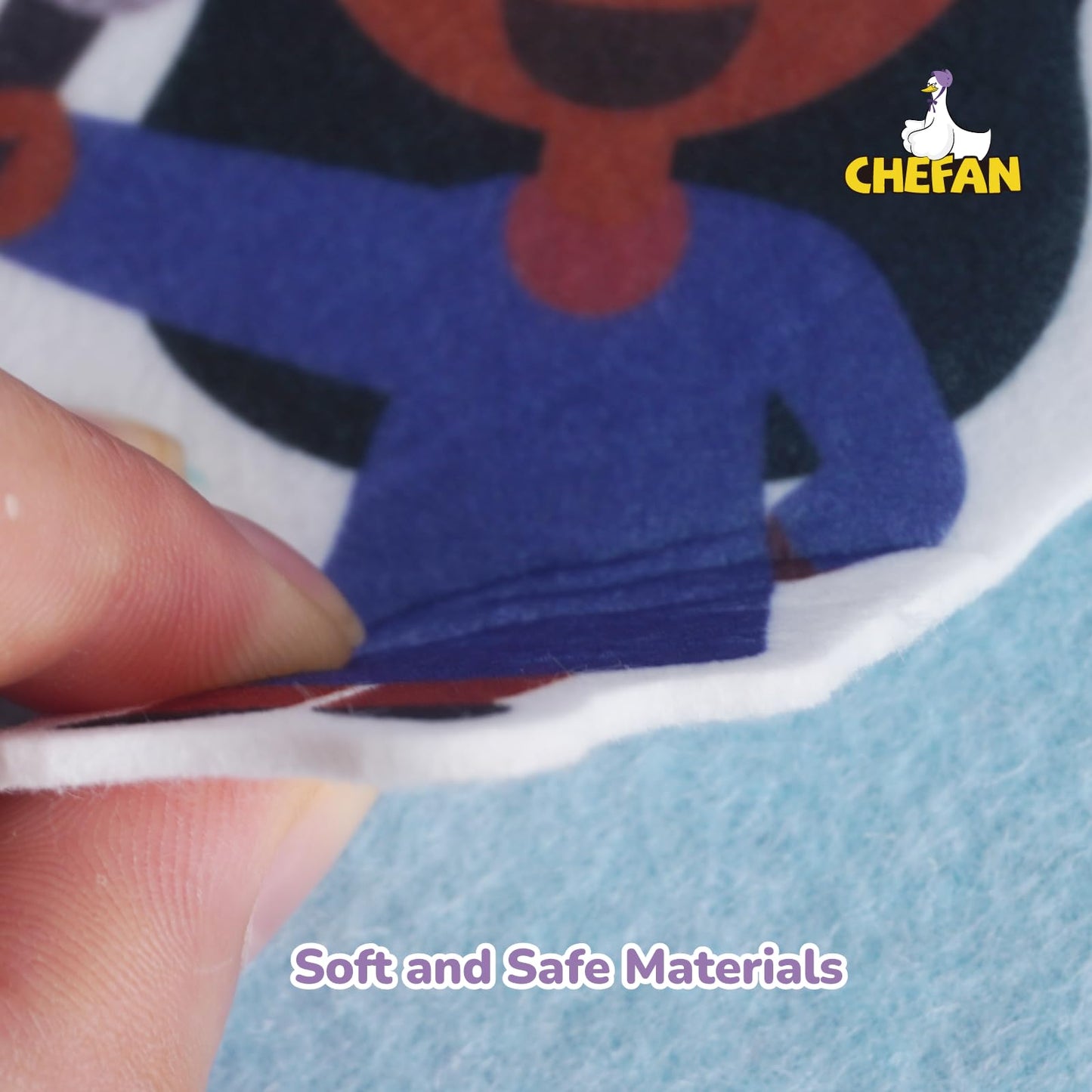 CHEFAN Career Dress-Up Felt Pieces, Felt Story Board Pieces, Flannel Stories for Toddlers, Precut Felt Figures, Small Community