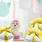 Deermon 4 Pack Silver Christmas Square Cube Shape Gift Box Party Balloon With Gold Ribbon, Aluminum Mylar Present Xmas Decoratio