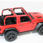 KiNSMART Jeep Wrangler Rubicon 5" Die Cast Metal Model Toy Car - Red Opentop Off Road 4x4