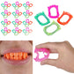 The Dreidel Company Halloween Neon Fangs Teeth, Costume, Funny Dress-Up, Pretend Play Decoration (48-Pack)