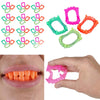 The Dreidel Company Halloween Neon Fangs Teeth, Costume, Funny Dress-Up, Pretend Play Decoration (48-Pack)