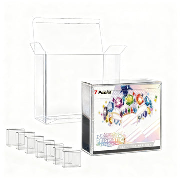 PKMN PET ETB Protector Case (7 Pack) - 0.5mm Thick Clear advanced Trainer Box Protector  Scratch-Resistant Plastic Display Case Compatible with advanced Trainer Boxes