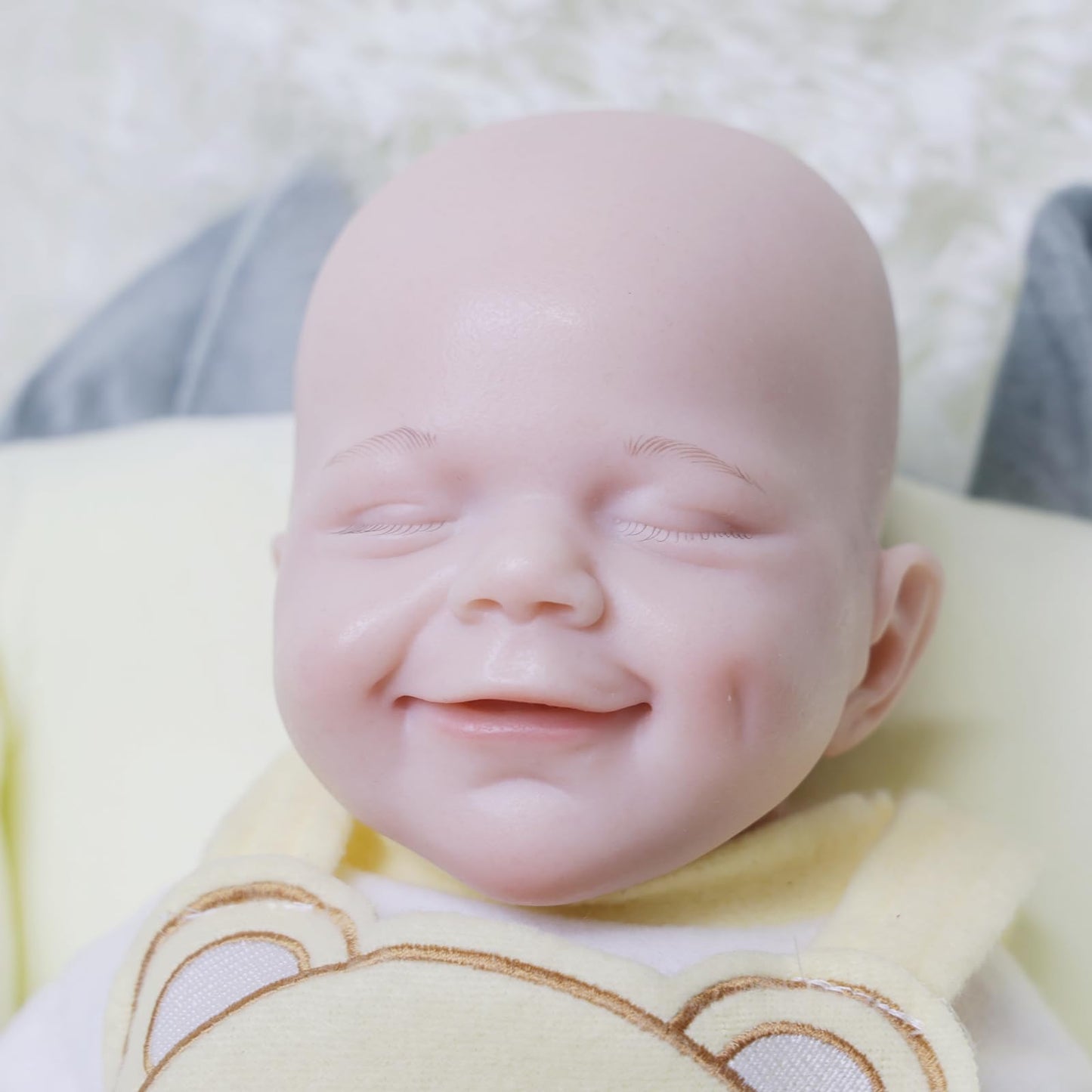 Aisite 18 Inch Full Silicone Baby Boy - Realistic Platinum Silicone Reborn Baby Dolls Eyes Closed, Christmas And Birthday Gifts For 3+
