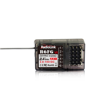 Radiolink R6FG 6 Channels 2.4GHz RC Receiver with Gyro, Surface Long Range Control RX for Vehicle Drifting/Crawler/Truck/Boat Wo
