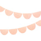 Meri Meri Peach Scallop Pennant Banner (Pack of 2), 13 Party Banner Inlcuding Excess Cord, Meri Meri Garland Birthday Party Dec