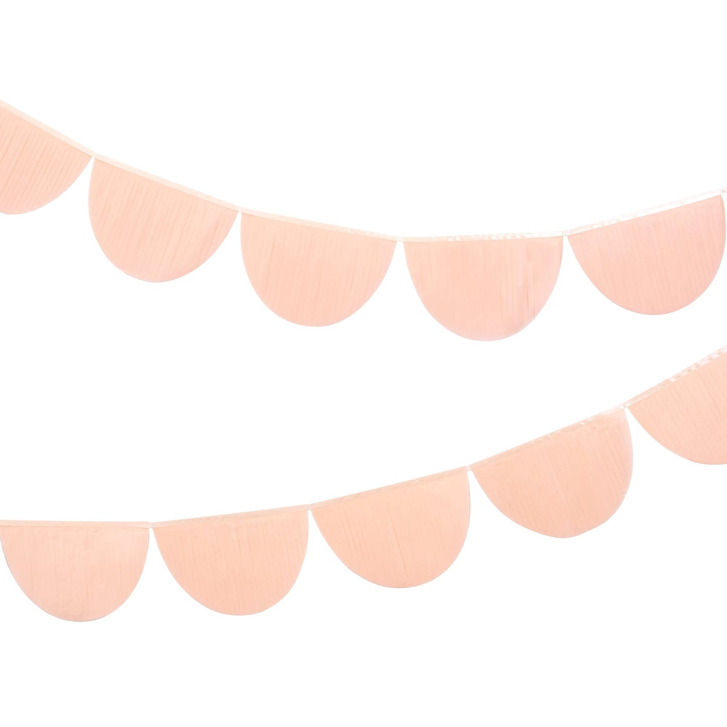 Meri Meri Peach Scallop Pennant Banner (Pack of 2), 13 Party Banner Inlcuding Excess Cord, Meri Meri Garland Birthday Party Dec