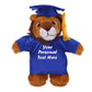Plushland Plush Stuffed Animal Toys 12 Inches Present Gifts for Graduation Day  Personalized Text  Name or Your School Logo on Gown  Best for Any Grad School Kids (Graduation Lion Blue Gown)