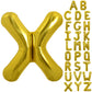 Toniful 40 Inch Large Gold Letter X Balloons Helium Balloons,Foil Mylar Big Balloons For Birthday Party Anniversary Supplies Dec