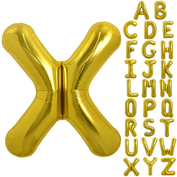 Toniful 40 Inch Large Gold Letter X Balloons Helium Balloons,Foil Mylar Big Balloons For Birthday Party Anniversary Supplies Dec