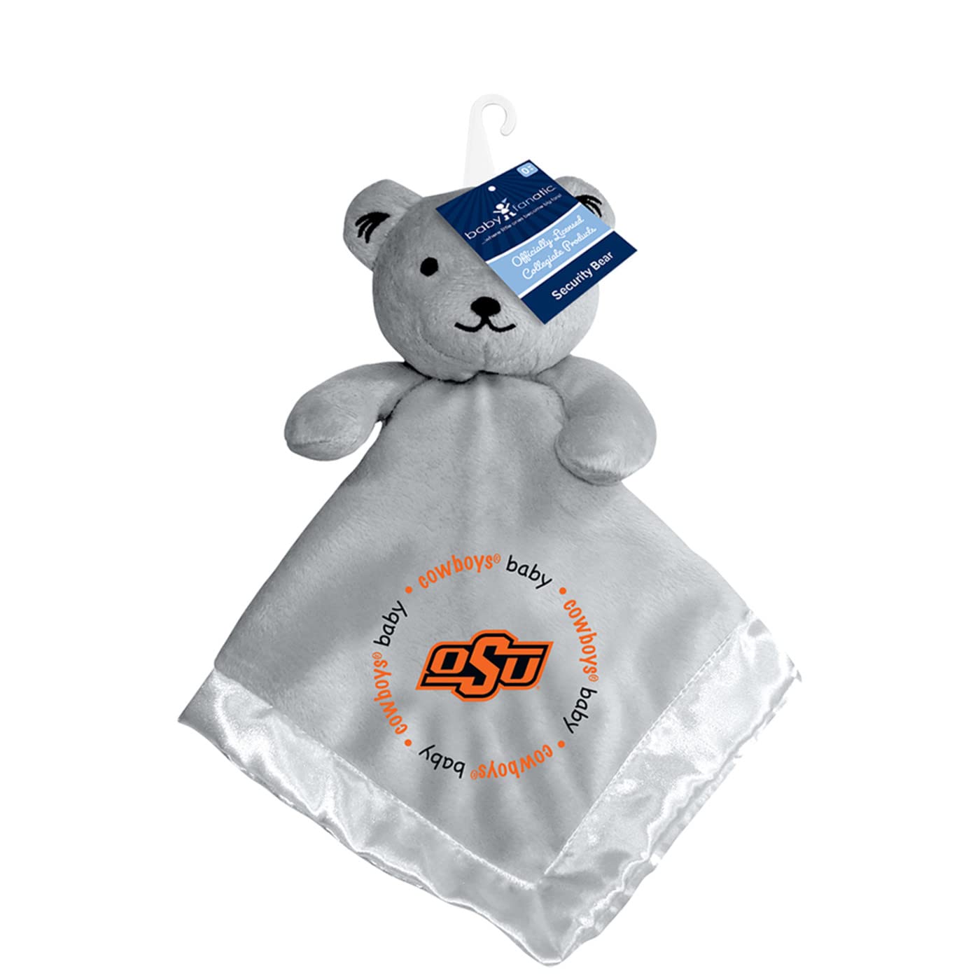 Baby Fanatic NCAA Oklahoma State Cowboys Security Bear Blanket  One Size  Gray
