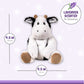 Warm Pals - Callie Cow - 1.5Lbs - Cozy Microwavable Lavender Scented Plush Toys - Heated Stuffed Animal - Heatable Coolable Bedtime Comfort Plushie
