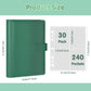 A5 Photocard Holder and Binder  PU Leather 6-Ring Album with Magnetic Closure  Includes 30 Pack 4-Pocket Pages for 240 Cards  Card Holder for Kpop  Trading  and ID Cards (Forest Green)