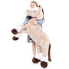 Tezituor Giant Horse Stuffed Animal  4ft Soft Horse Plush Hugging Pillow  Realistic Large Stuffed Brown Horse Plush Toys Birthday Gifts for Boys Girls