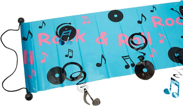Beistle 1-Pack Rock And Roll Ceiling Decor, 12-Inch By 12-Feet