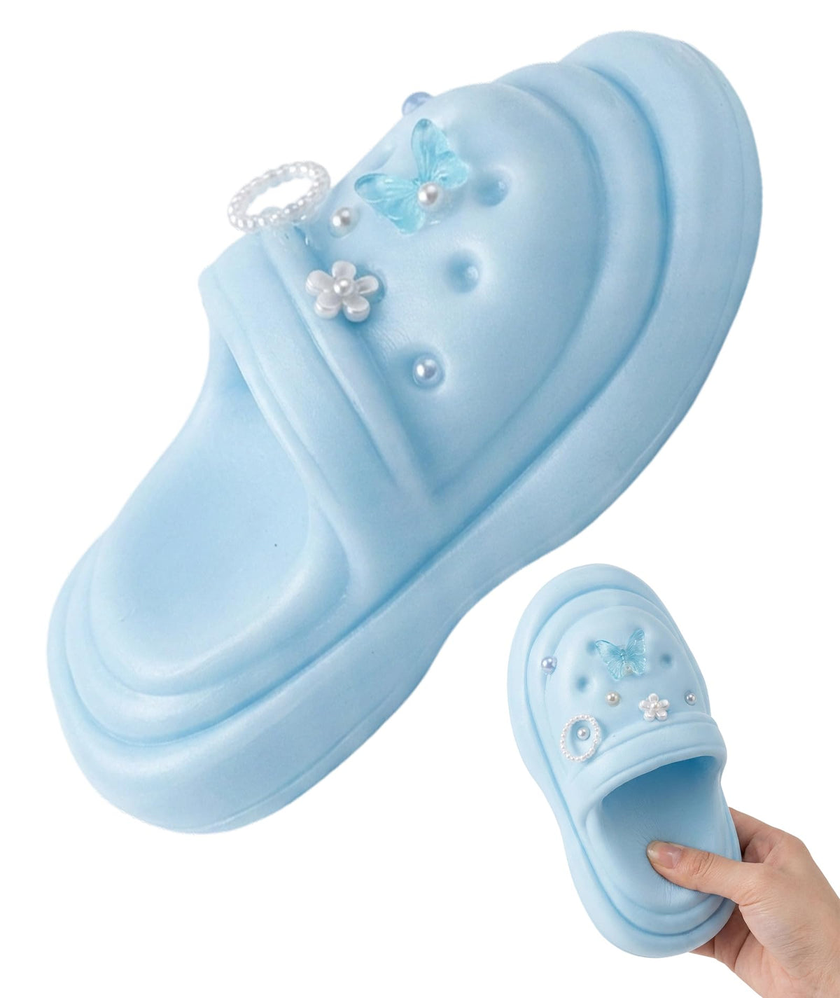 Taba Squishy, Squishy, Sensory Fidget Toy for Stress, Soft Blue Slipper Design for Classroom and Office Use, Fufu Squishy, Taba 
