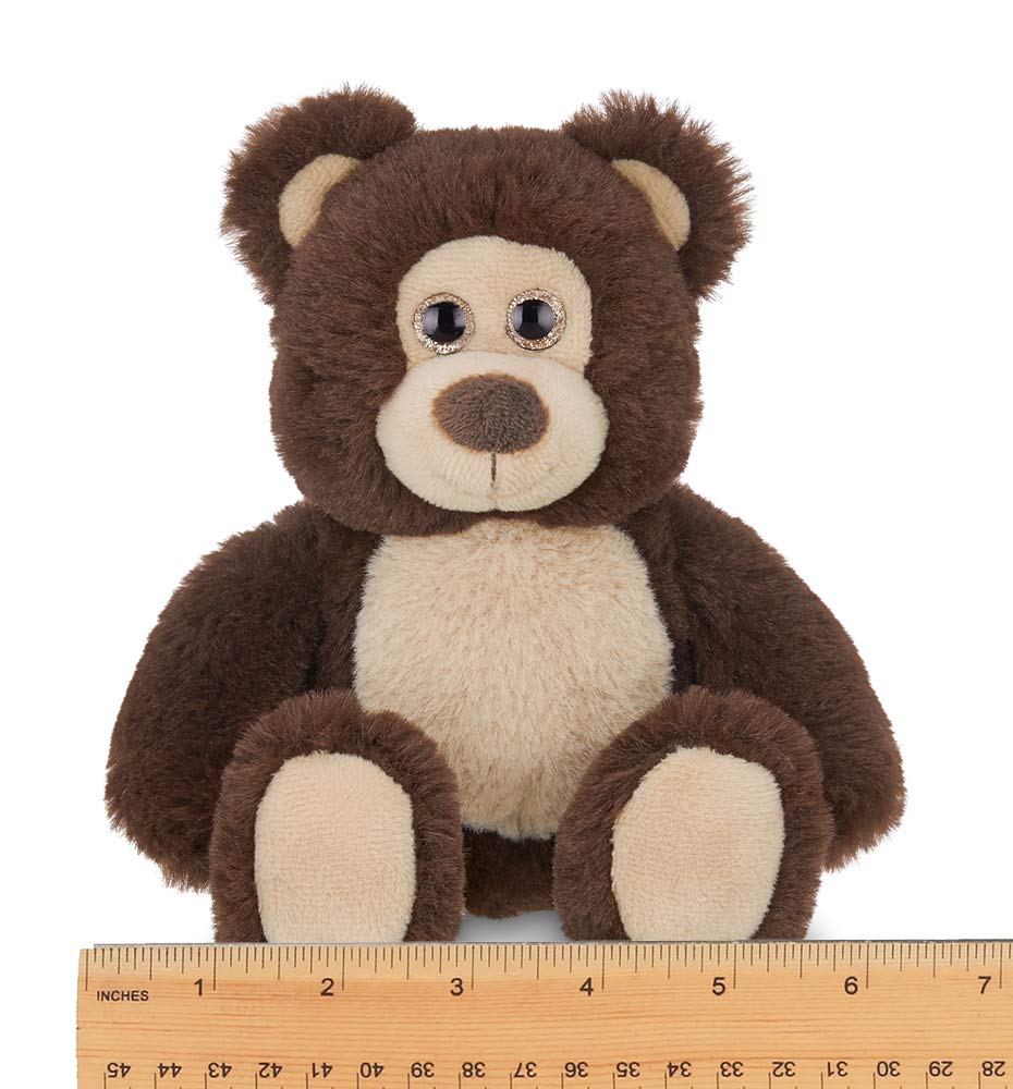 Bearington Lil' Beau Small Chocolate Brown Plush Stuffed Animal Teddy Bear, 7 Inches