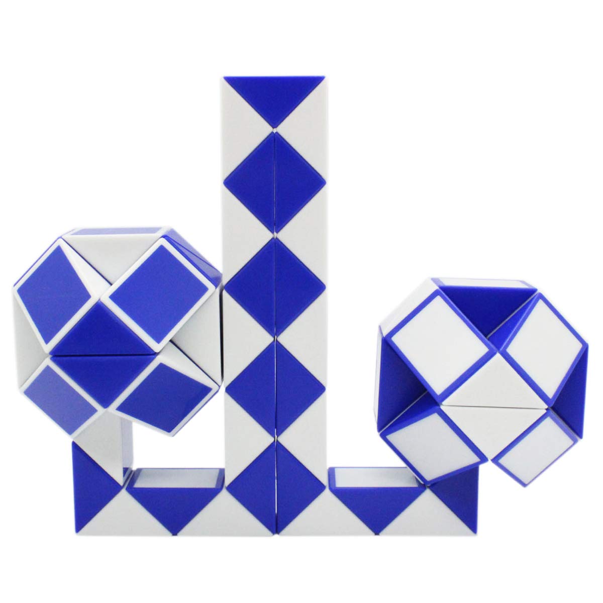 Mipartebo Magic Snake Cube Twist Puzzle 72 Wedges Large Size Twist Fidget Snake Toys Gift Party Favors For Kids Adults Teens Blue