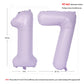 40 In Matte Purple Number Balloons Helium Foil Mylar Balloon Birthday Party Banquet Decoration Digital 17