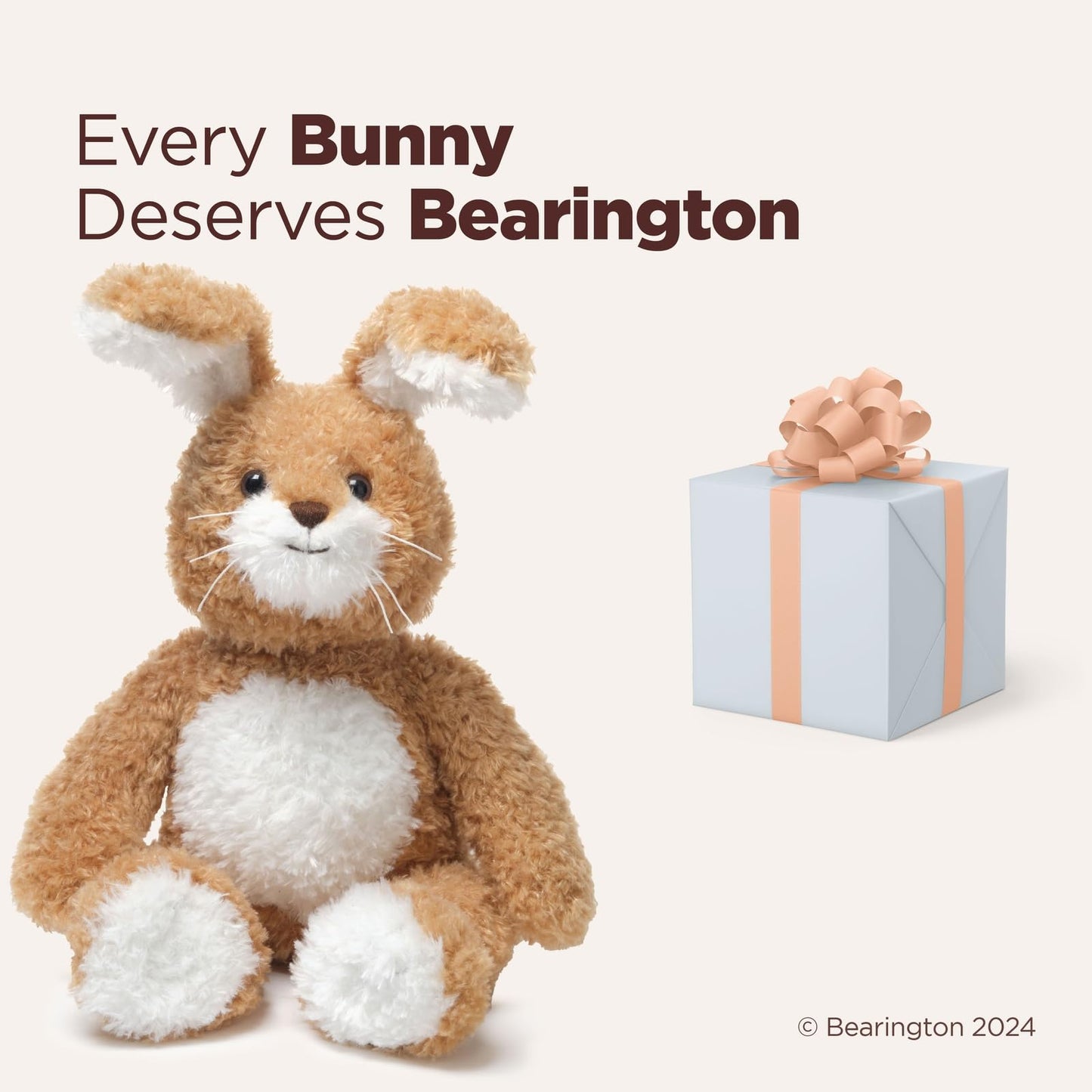 Bearington Scruffles The Stuffed Easter Bunny  16 Inch Rabbit Stuffed Animal  Stuffed Rabbit