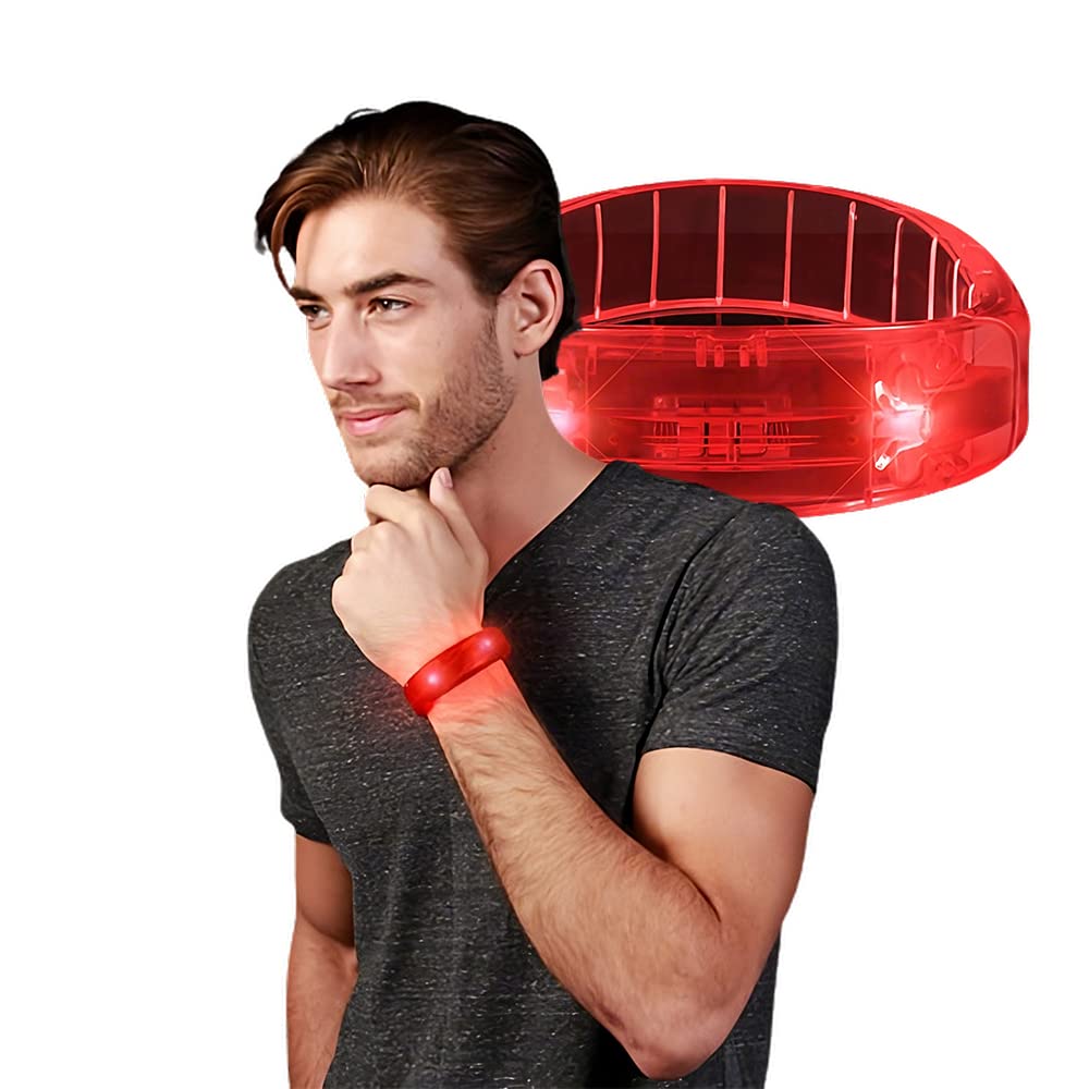 Patriotic Luminary - Red Led Fashion Bracelet For Celebrations