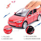 Model X Diecast Car Toy, 1:32 Scale Zinc Alloy Model X Pull Back Vehicles Door Opening With Light, Mini Model X Toy Car Collecti