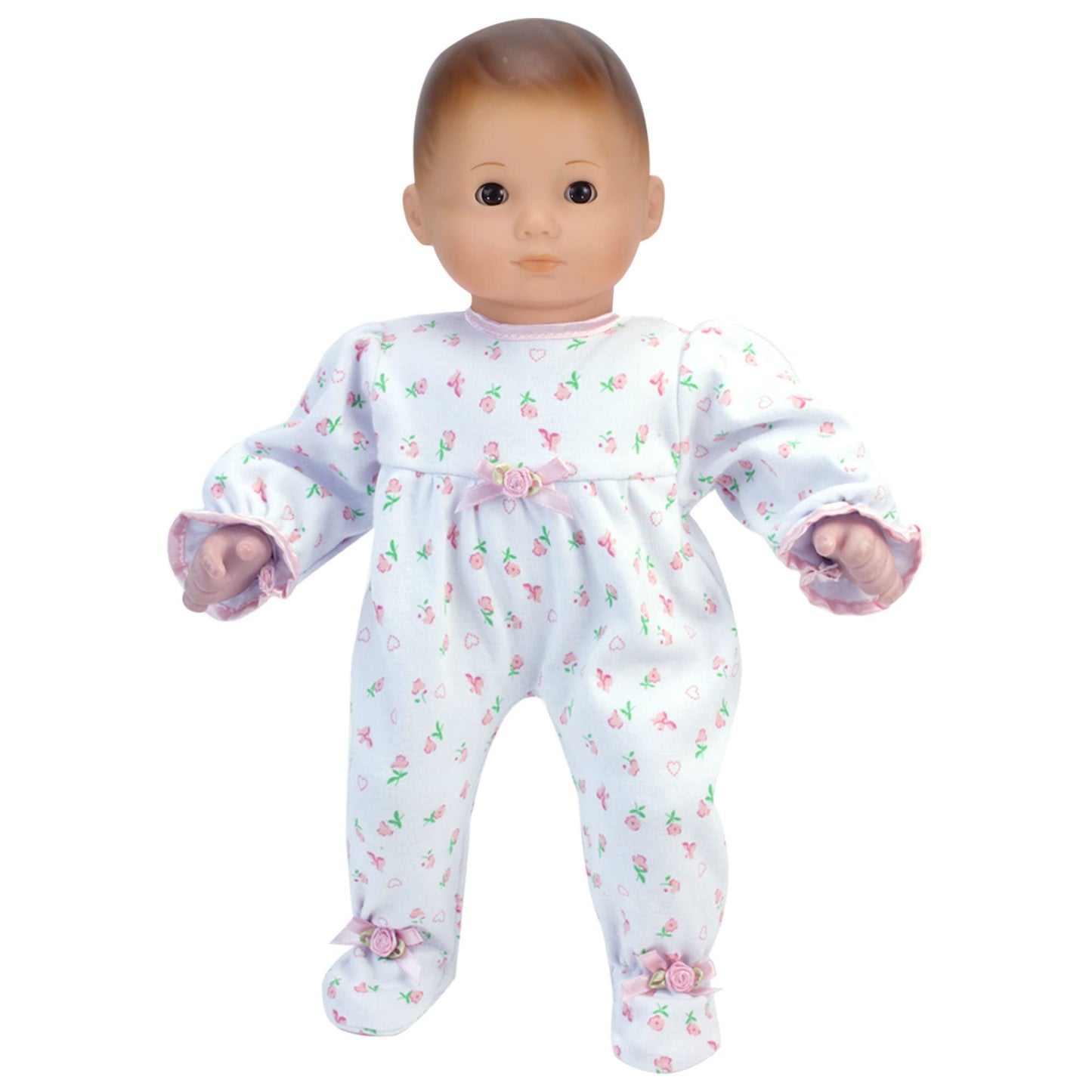 Sophias - 15 Doll - Floral Print Sleeper - Light Pink