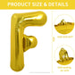 Toniful 40 Inch Large Gold Letter F Balloons Helium Balloons,Foil Mylar Big Balloons For Birthday Party Anniversary Supplies Dec