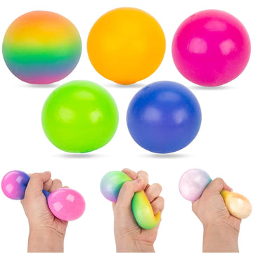 Lovestown 5Pcs Stress Relief Balls, Color Changing Stress Balls Sensory Stress Squeeze Balls For Kids Adults Classroom Prizes Party Favors