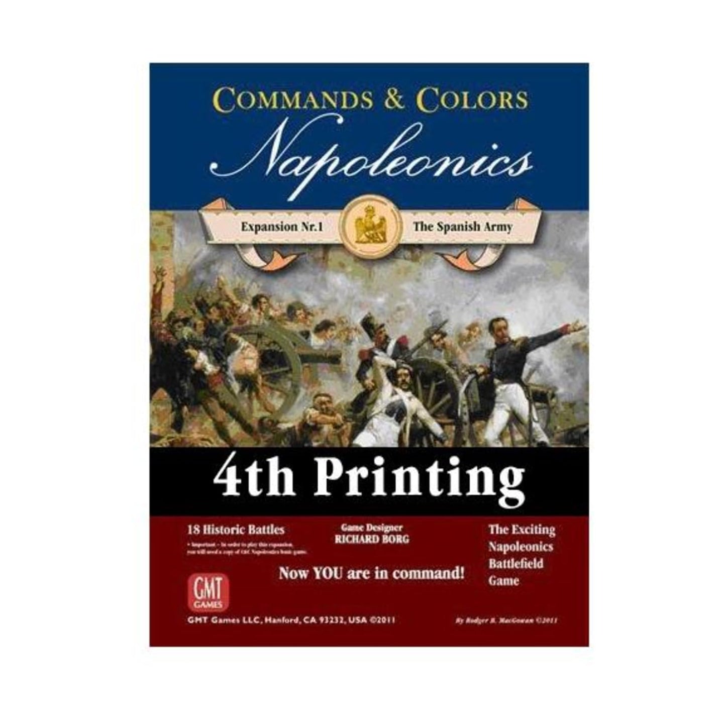 GMT Games Commands and Colors: Napoleonics Spanish Army - Paper Cardboard, Red, Model GMT1114-18