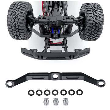 RCLIONS Aluminum Steering Link for 1/18th TRX4M RC Crawler Car Upgrades (Black)