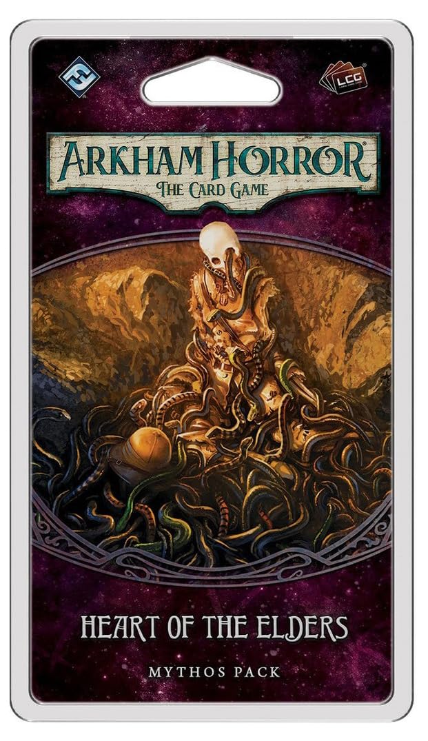 Arkham Horror The Card Game Heart of the Elders MYTHOS PACK  Explore Ancient Caverns in a Desperate Quest! Cooperative LCG, Age