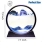 Moving Sand Art Picture, Round Glass 3D Deep Sea Sandscape In Motion Display, Flowing Sand Frame, Sensory Relaxing Desktop Home Office Work Desk Decor