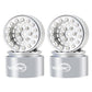 TCRC 4PCS Aluminum Deep Dish 1.0 Inch Beadlock Wheels Hubs for 1/24 Axial SCX24 TRX4M FCX24 Redcat Ascent-18 HPI Venture18 1/18