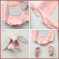 Agqt Infant Baby Girls Bunny Outfit Set 1St Easter Romper Halloween Costume Overalls With Rabbit Ear Hat Pink Size 6-12 Months(7