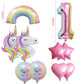Unicorn Balloons Unicorn Birthday Party Decorations For Girls Foil Balloons Set Macaron And Rainbow Balloon Wedding Baby Shower