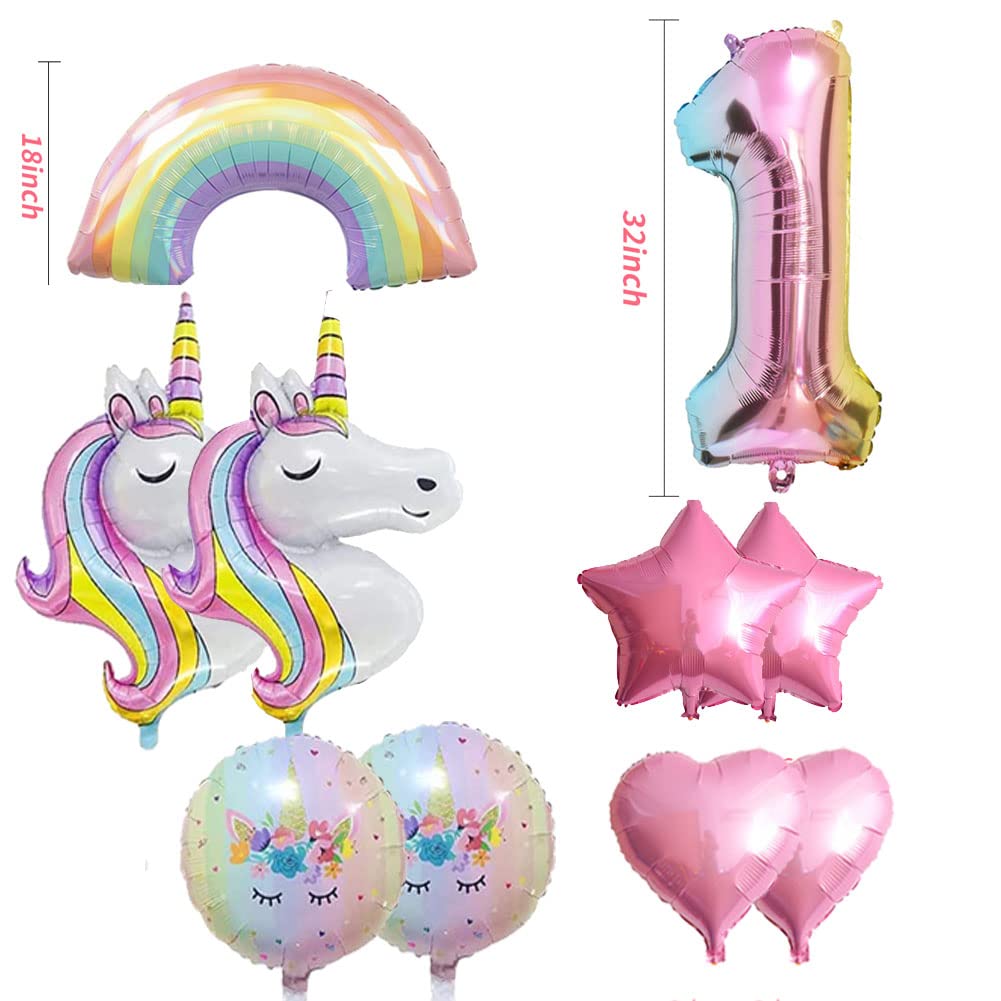 Unicorn Balloons Unicorn Birthday Party Decorations For Girls Foil Balloons Set Macaron And Rainbow Balloon Wedding Baby Shower