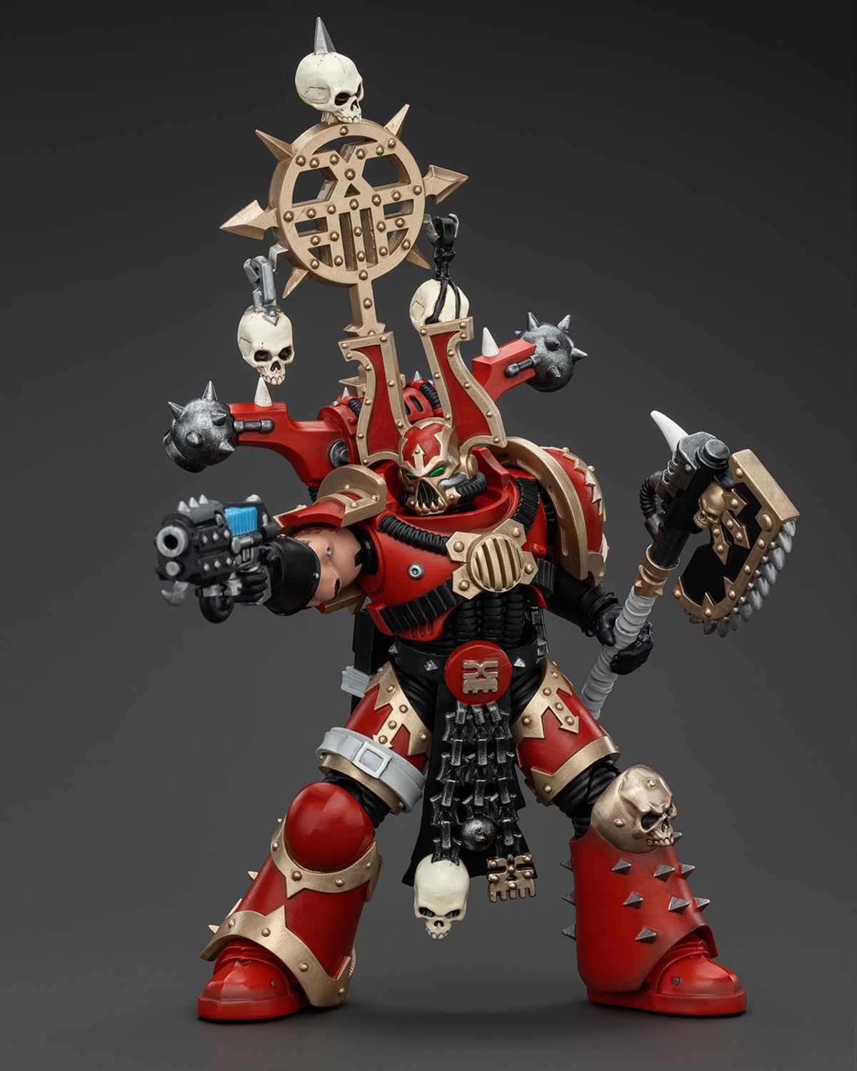 Pipigirl Joytoy Gw 40K Genuine License 1:18 Action Figure, World Eaters Khorne Berzerker With Berzerker Lcon, 4.96 Inch Collecti