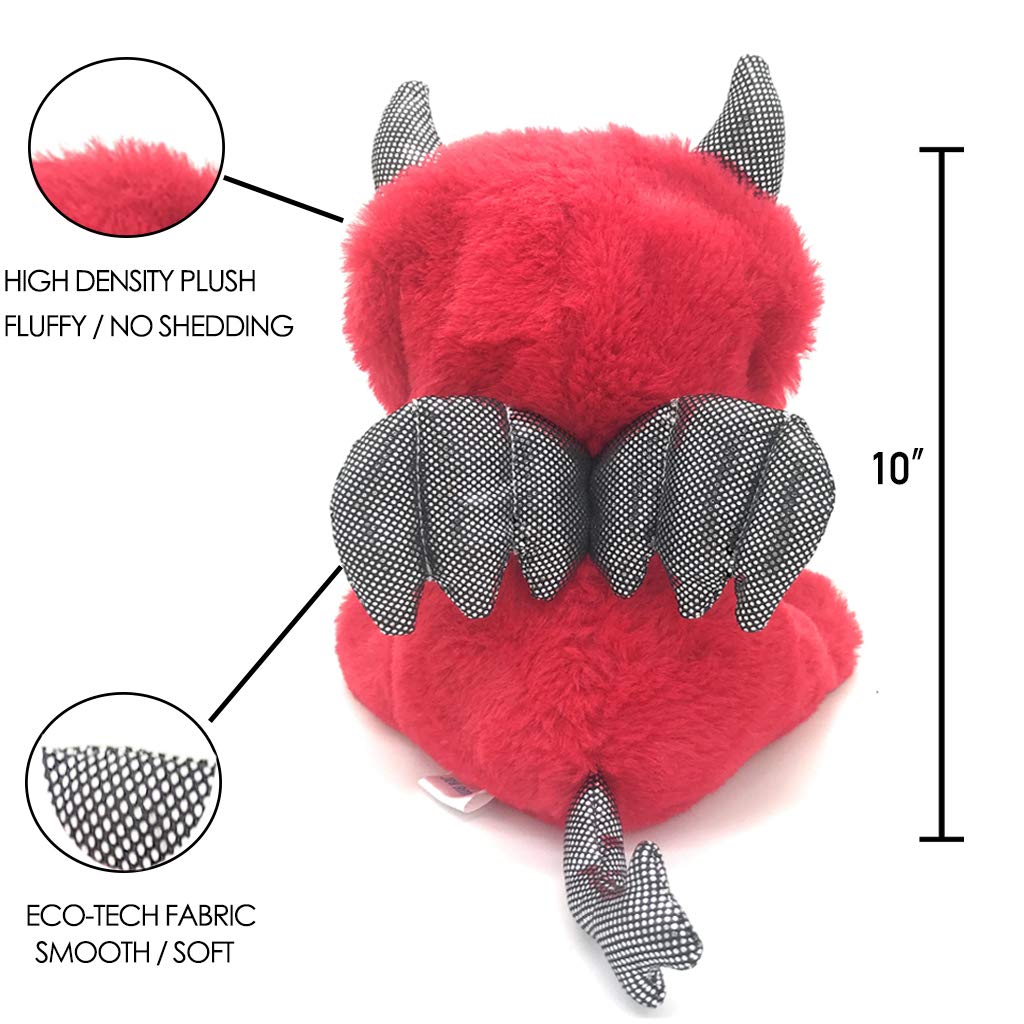 JoyAmigo Adorable Pug Stuffed Animal Dressed in a Devil Costume Plush Soft Puppy Dog with Demon Outfit for Kids or Pug Lovers Great  Party Nursery Decors