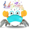 Crawling Crab Baby Toy Infant: Tummy Time Toys For Babies 3 6 9 12 18 24 36 Months, Walking Dancing Sensing Crab For Toddler 1 2 3 4 Year Old, 1St Music Birthday Gifts For Boys Girls