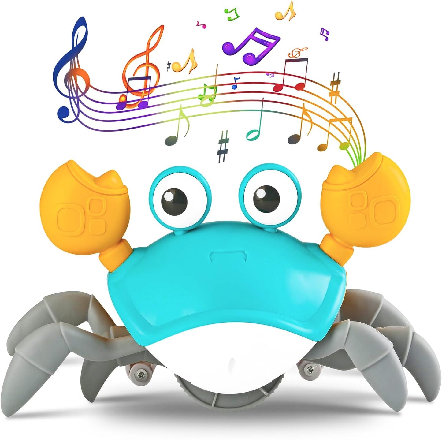 Crawling Crab Baby Toy Infant: Tummy Time Toys For Babies 3 6 9 12 18 24 36 Months, Walking Dancing Sensing Crab For Toddler 1 2 3 4 Year Old, 1St Music Birthday Gifts For Boys Girls